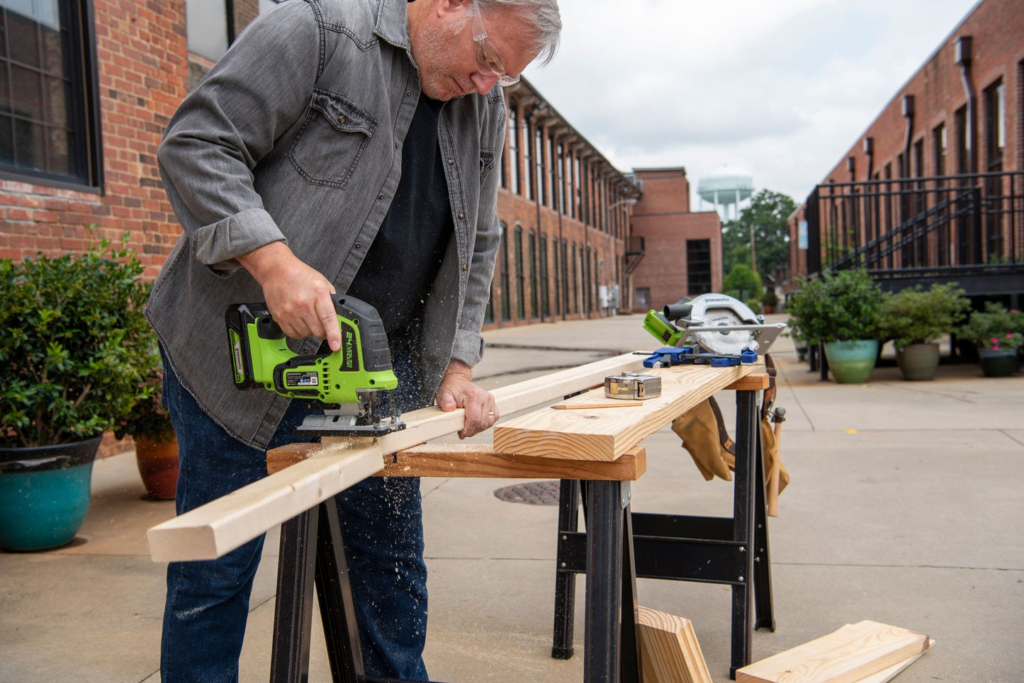 Greenworks Sticksåg GD24JS, 24V- utan batteri och laddare