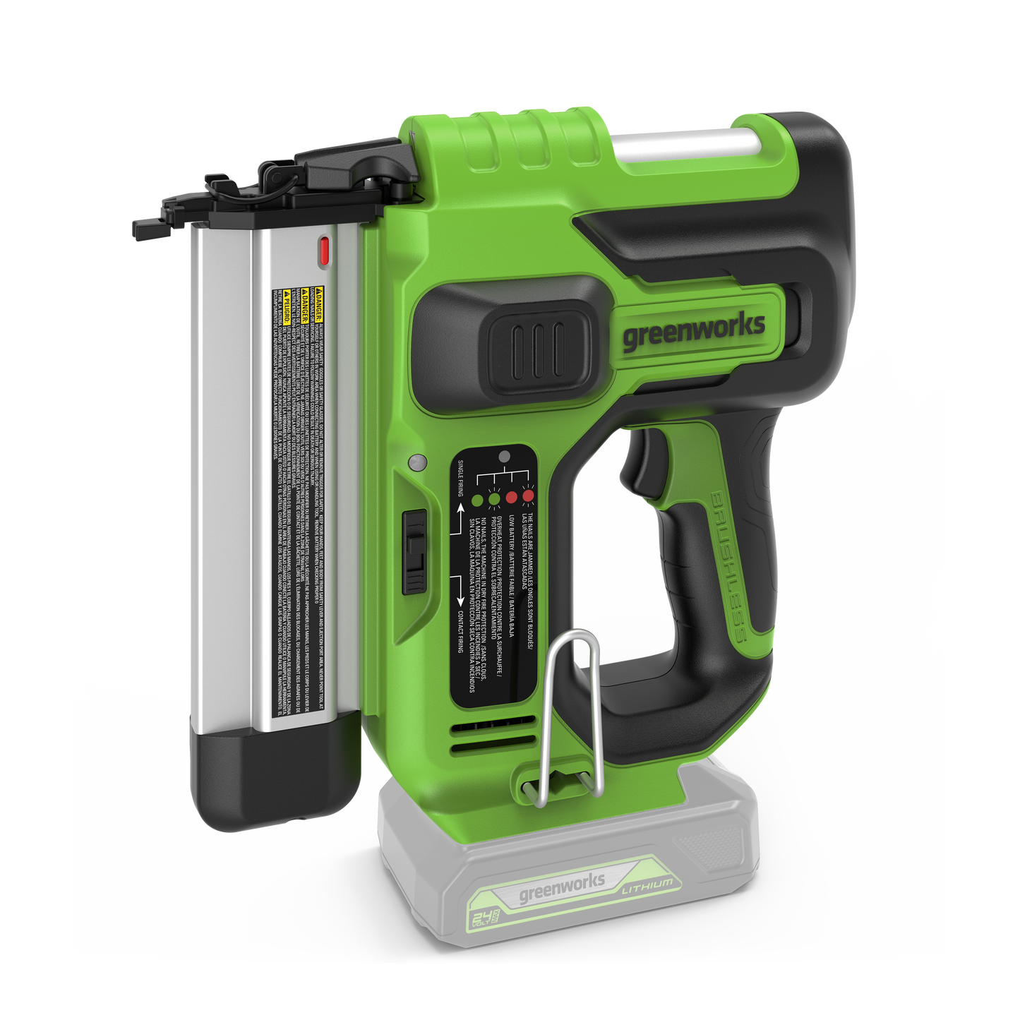 Greenworks Spikpistol GD24BN 24V - utan batteri och laddare