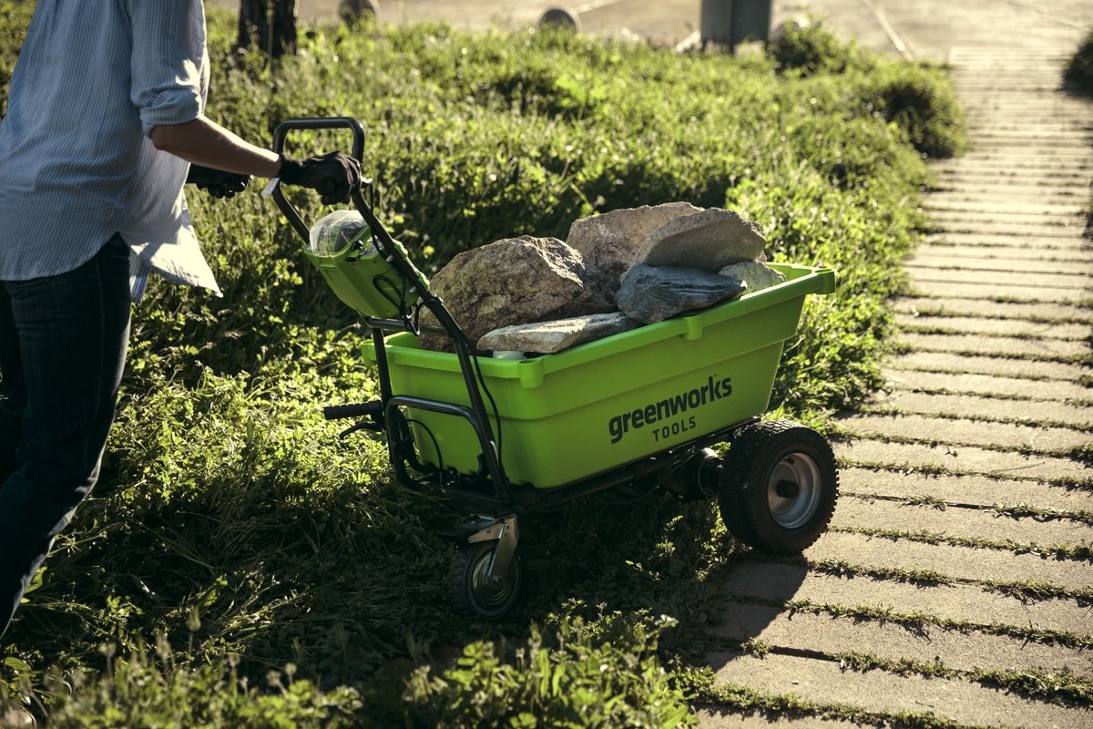 Greenworks Självkörande skottkärra G40GC, 40V, utan batteri och laddare